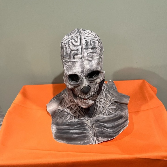 Gray Skull mask over the shoulders NWOT - Picture 2 of 14